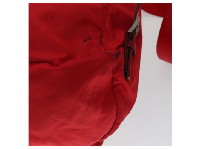 Zaino PRADA in nylon rosso Auth ar13087 - vista 17