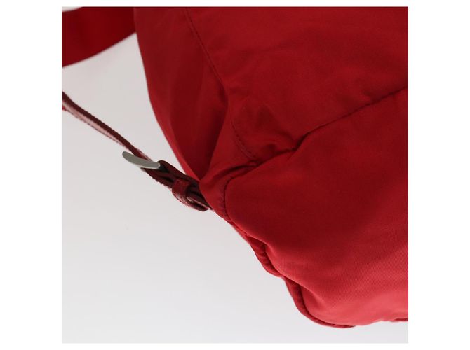 Zaino PRADA in nylon rosso Auth ar13087 - vista 18