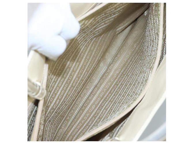 PRADA Handtasche Lackleder Beige Auth ar13198 - Ansicht 21
