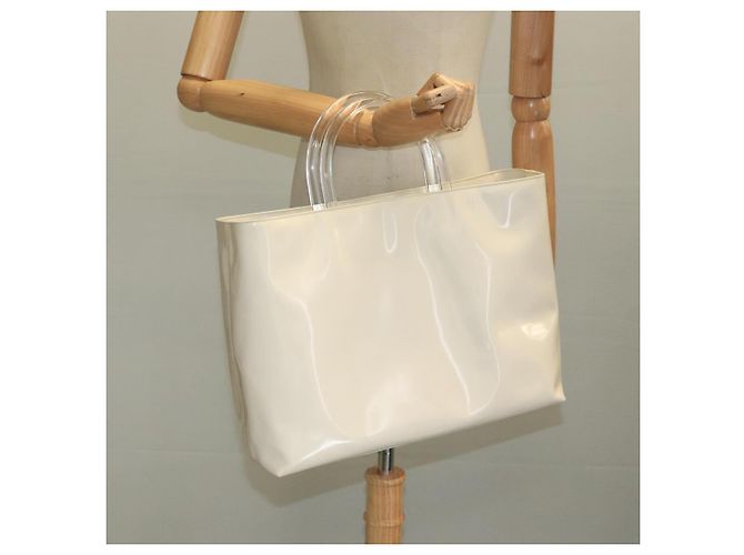 PRADA Handtasche Lackleder Beige Auth ar13198 - Ansicht 23