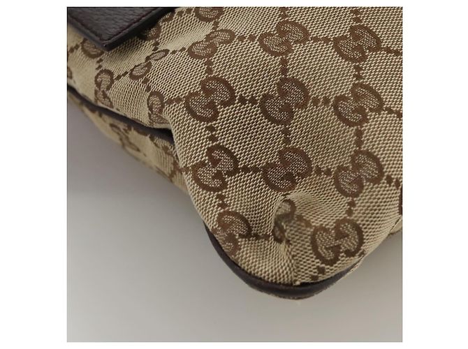 Borsa a spalla GUCCI GG Canvas Web Sherry Line Beige Rosso Verde 169937 Auth ki5345 - vista 10