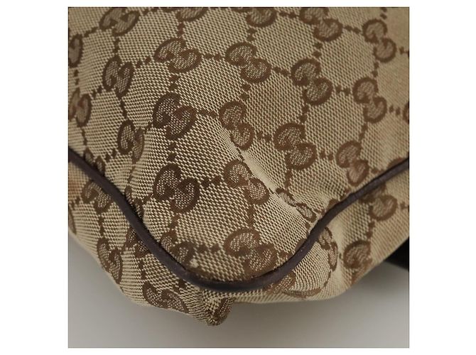 Borsa a spalla GUCCI GG Canvas Web Sherry Line Beige Rosso Verde 169937 Auth ki5345 - vista 13
