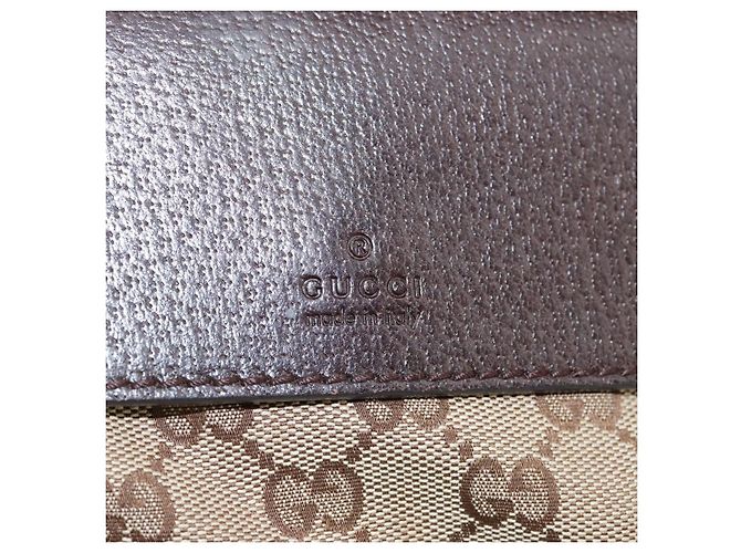 Borsa a spalla GUCCI GG Canvas Web Sherry Line Beige Rosso Verde 169937 Auth ki5345 - vista 14