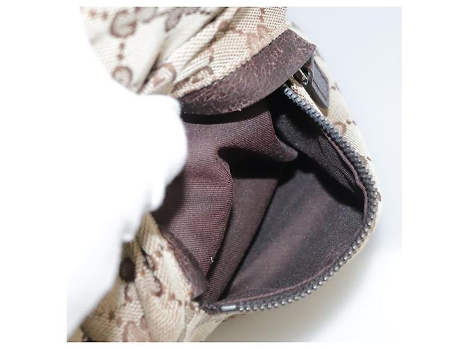 Borsa a spalla GUCCI GG Canvas Web Sherry Line Beige Rosso Verde 169937 Auth ki5345 - vista 17