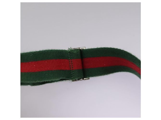 Borsa a spalla GUCCI GG Canvas Web Sherry Line Beige Rosso Verde 169937 Auth ki5345 - vista 8