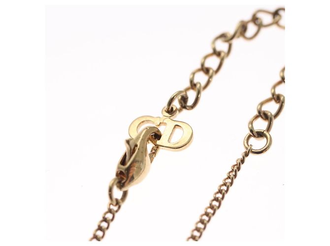 Collana Christian Dior metallo oro Auth FF4623 D'oro - vista 10