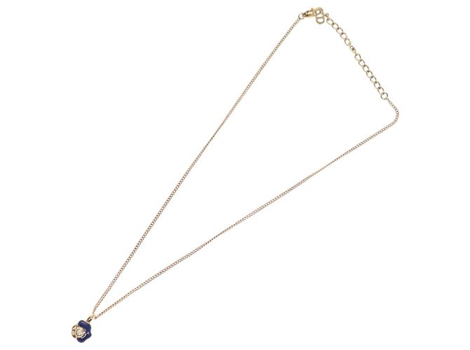 Collana Christian Dior metallo oro Auth FF4623 D'oro - vista 2