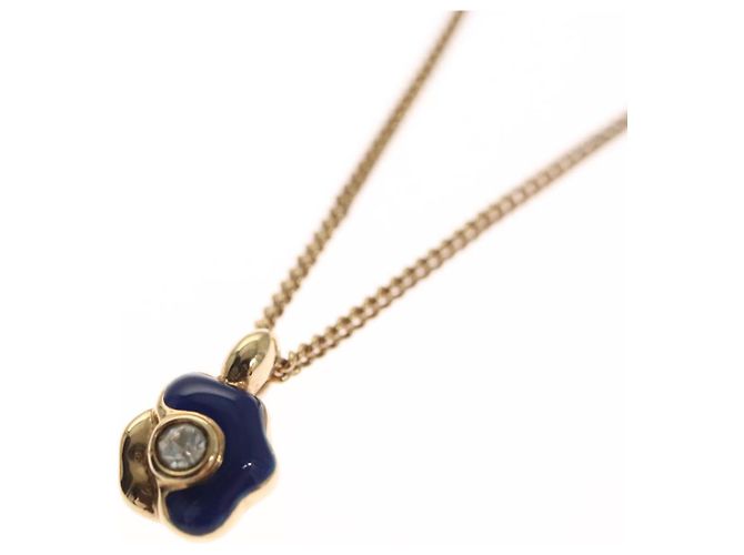 Collana Christian Dior metallo oro Auth FF4623 D'oro - vista 3