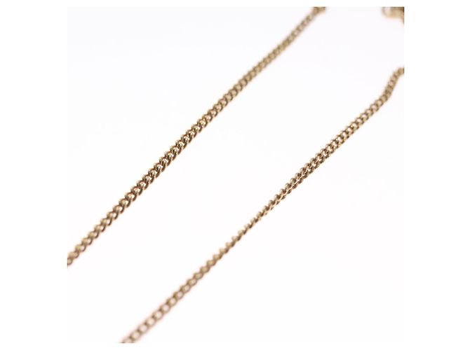 Collana Christian Dior metallo oro Auth FF4623 D'oro - vista 8