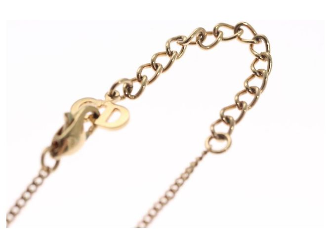 Collana Christian Dior metallo oro Auth FF4623 D'oro - vista 9