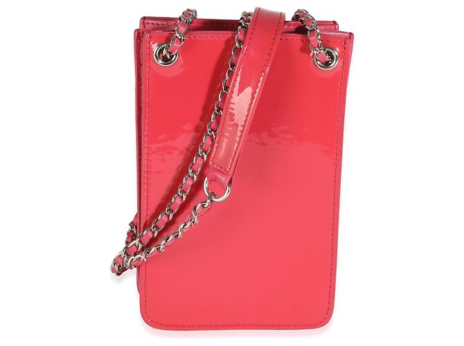 Chanel Pink Patent CC Handyhalter mit Kette - Ansicht 2
