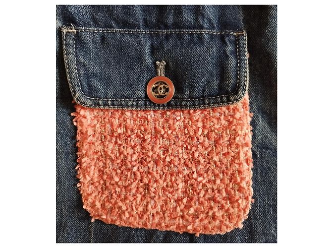 Chaqueta azul de Chanel y tweed rosa - colección 21C. - vista 10