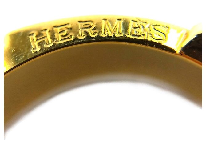 Anel de Lenço Hermès Dourado - vista 5