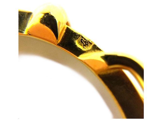 Anel de Lenço Hermès Dourado - vista 7