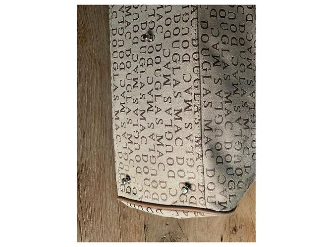 Borsa Mac Douglas in tela monogrammata beige - vista 4