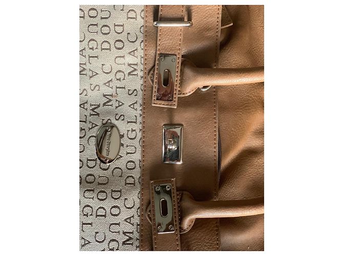 Borsa Mac Douglas in tela monogrammata beige - vista 5