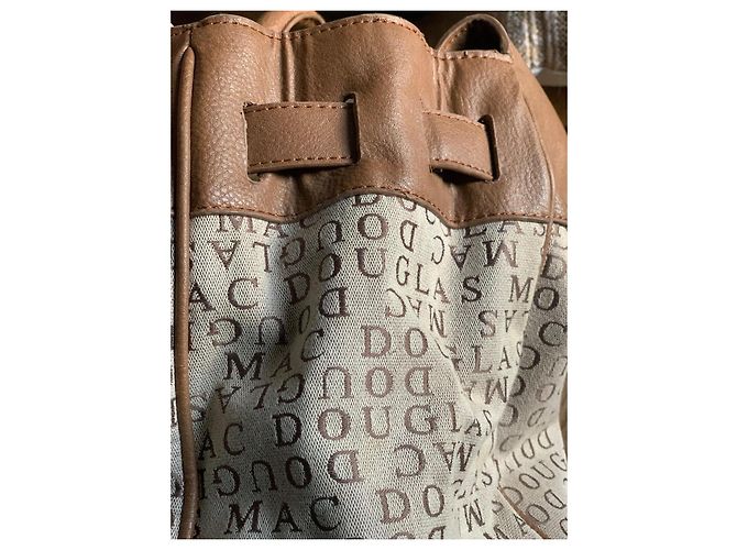 Borsa Mac Douglas in tela monogrammata beige - vista 6