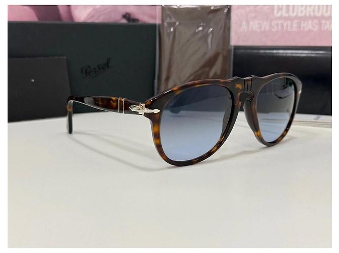 Persol Steve McQueen sunglasses Brown Light blue - view 2