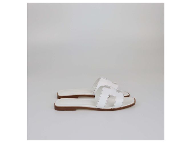 Oran Hermès HERMES Ballerinas T.EU Leder Weiß - Ansicht 2