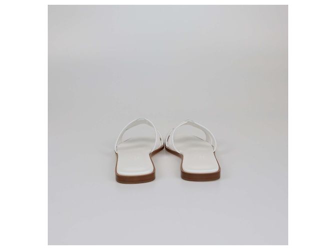 Oran Hermès HERMES Ballerinas T.EU Leder Weiß - Ansicht 4