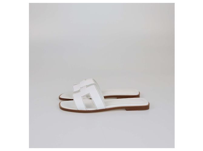 Oran Hermès HERMES Ballerinas T.EU Leder Weiß - Ansicht 5