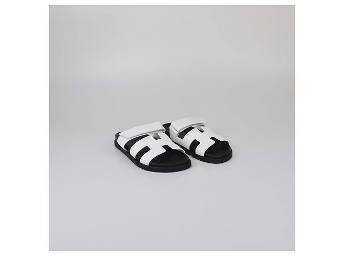 Hermès HERMES Ballerinas T.EU 38 Leder Weiß - Ansicht 2