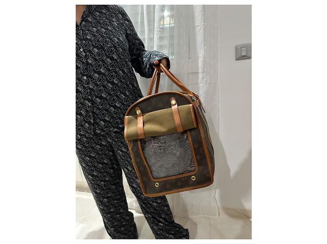 Keepall Borsa per cani Louis Vuitton Marrone - vista 16