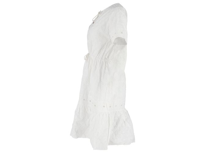 Besticktes knielanges Kleid aus weißer Baumwolle von See by Chloé - Ansicht 2
