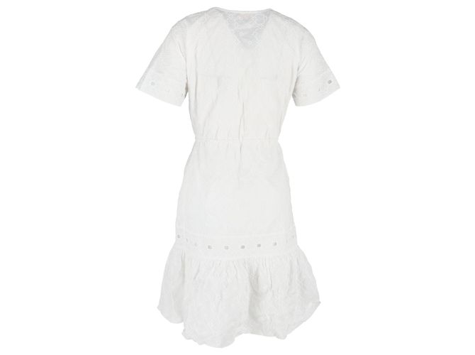 Besticktes knielanges Kleid aus weißer Baumwolle von See by Chloé - Ansicht 3
