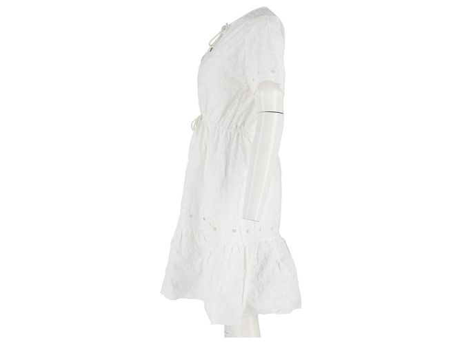 Besticktes knielanges Kleid aus weißer Baumwolle von See by Chloé - Ansicht 5
