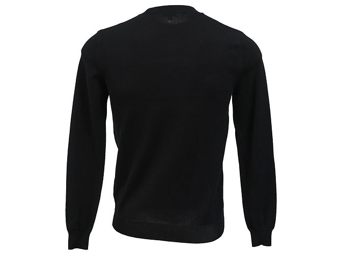 Schwarzer Baumwollpullover mit Rundhalsausschnitt und langen Ärmeln mit Kenzo-Logo - Ansicht 3