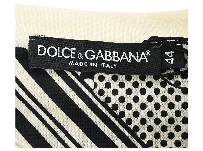 Camiseta de algodón blanco con estampado de rosa Monochrome Pique de Dolce & Gabbana - vista 4