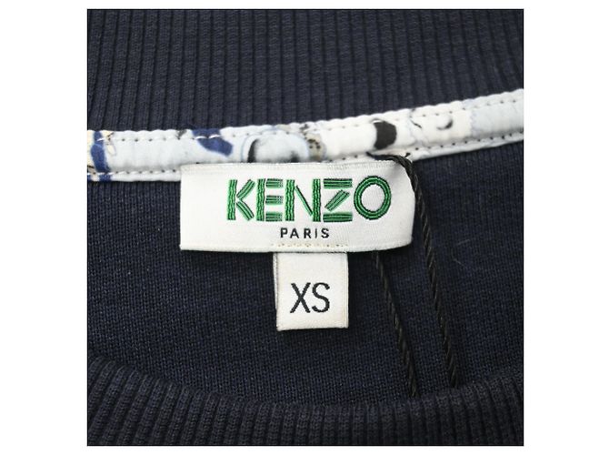 Kenzo Classic Paris Sweatshirt aus navyblauer Baumwolle Marineblau - Ansicht 4