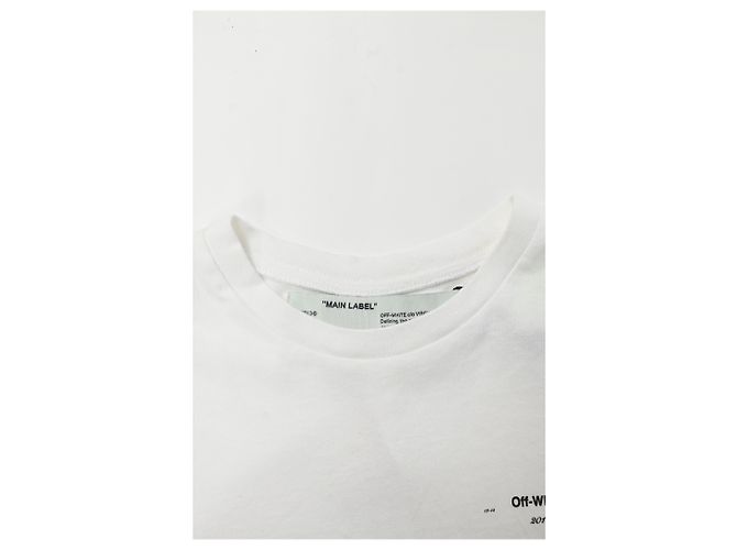 Off White Camiseta de algodão branco com detalhe do logo Off-White Cru - vista 10
