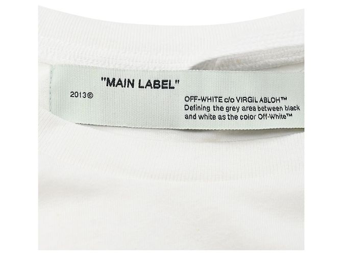Off White Camiseta de algodão branco com detalhe do logo Off-White Cru - vista 4