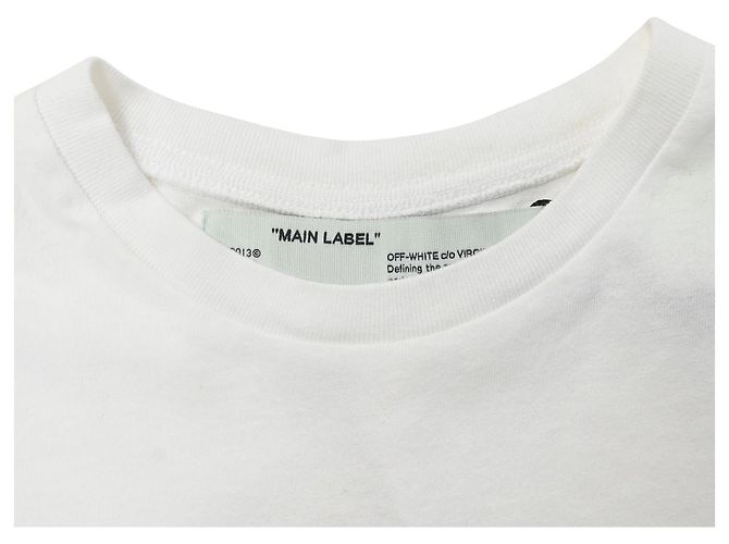 Off White Camiseta de algodão branco com detalhe do logo Off-White Cru - vista 5