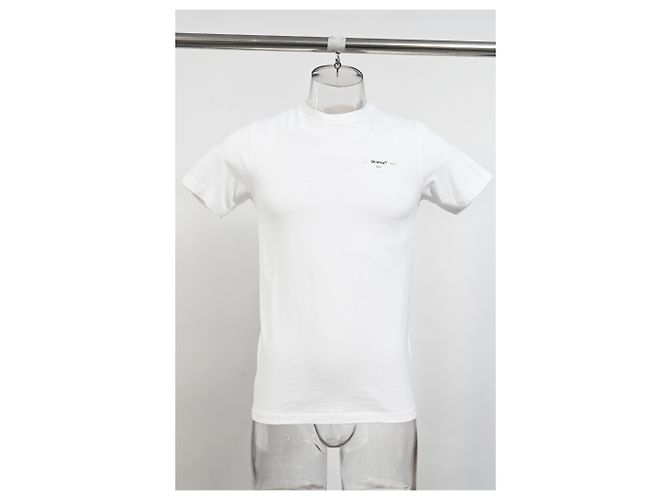 Off White Camiseta de algodão branco com detalhe do logo Off-White Cru - vista 6