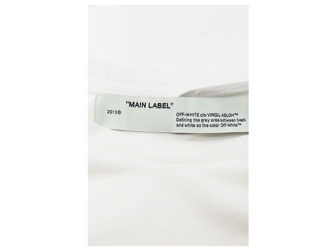Off White Camiseta de algodão branco com detalhe do logo Off-White Cru - vista 9