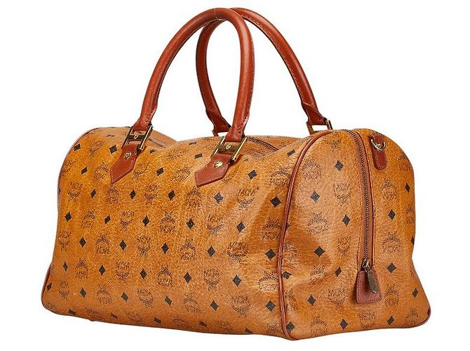 Sac Boston en cuir PVC MCM - vue 2