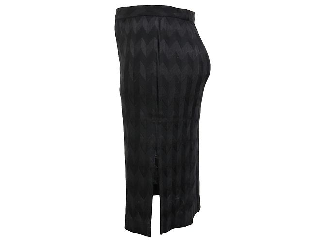 Missoni Zigzag Strickrock aus schwarzem Polyester - Ansicht 2