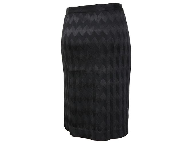 Missoni Zigzag Strickrock aus schwarzem Polyester - Ansicht 3