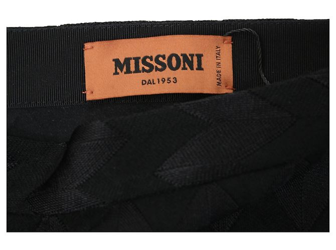 Missoni Zigzag Strickrock aus schwarzem Polyester - Ansicht 4