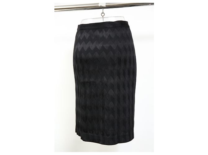 Missoni Zigzag Strickrock aus schwarzem Polyester - Ansicht 7