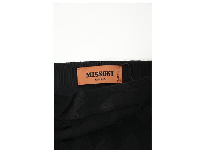 Missoni Zigzag Strickrock aus schwarzem Polyester - Ansicht 8