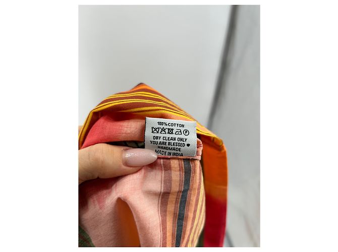 Autre Marque Vestido MONOKI T.International M Algodón Naranja - vista 7