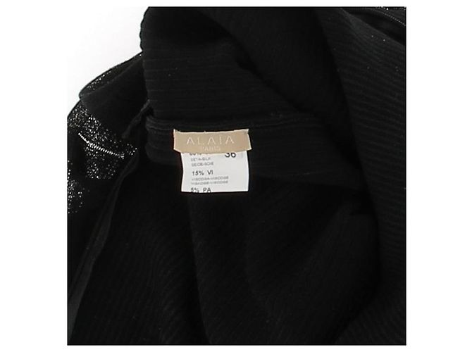 Alaïa ALAIA Kleider T.FR 36 Seide Schwarz - Ansicht 5