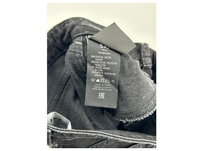 Autre Marque Jeans 3X1 T.US 24 Cotone Nero - vista 4