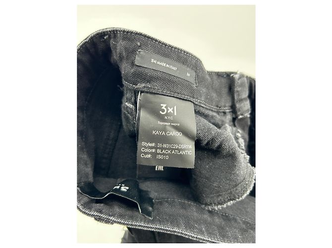 Autre Marque Jeans 3X1 T.US 24 Cotone Nero - vista 5