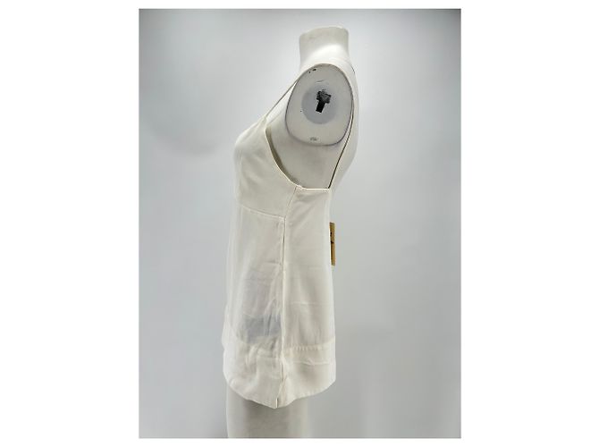 Autre Marque NON SIGNE / UNSIGNED Tops T.International S Viscose White - view 4