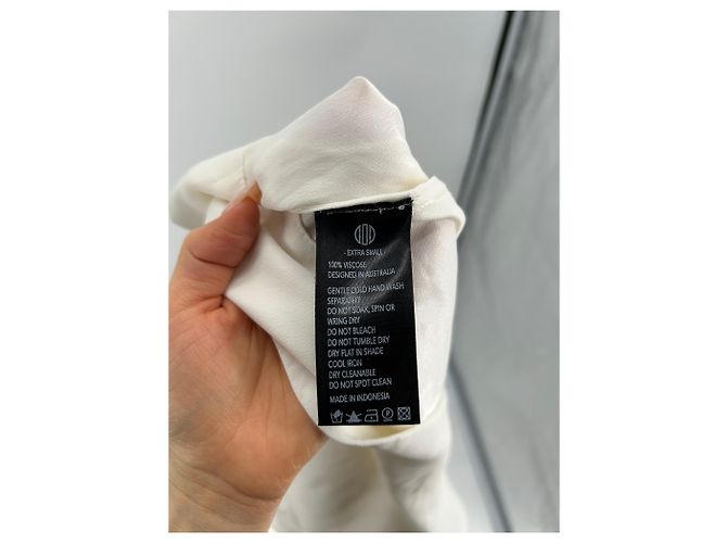 Autre Marque NON SIGNE / UNSIGNED Tops T.International S Viscose White - view 7